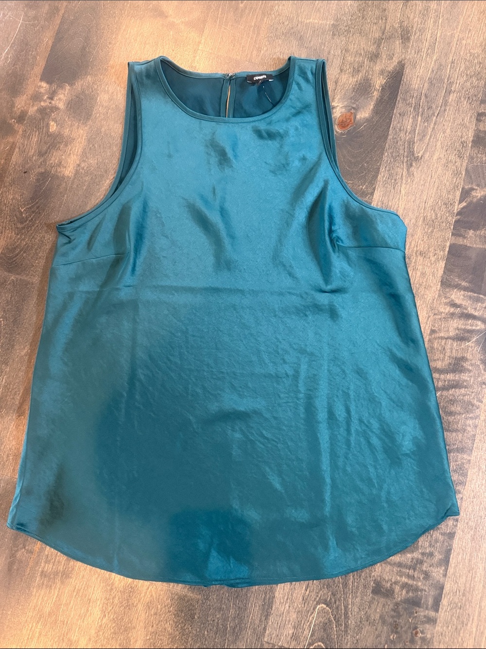 Express Teal Satin Tank Top - Women